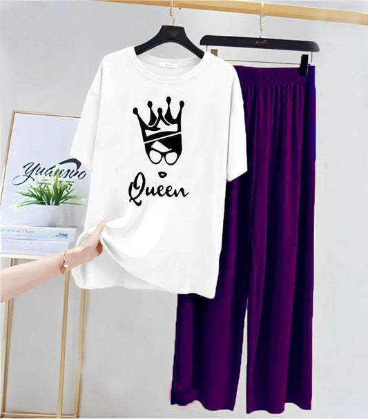 2 Pcs Women's Stitched Cotton Jersey Printed Night Suit