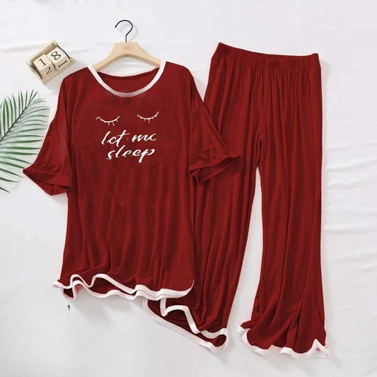 Stylish Women's Printed Night Suit - 2 Pcs