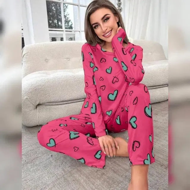 Stylish Women's Printed Night Suit - 2 Pcs