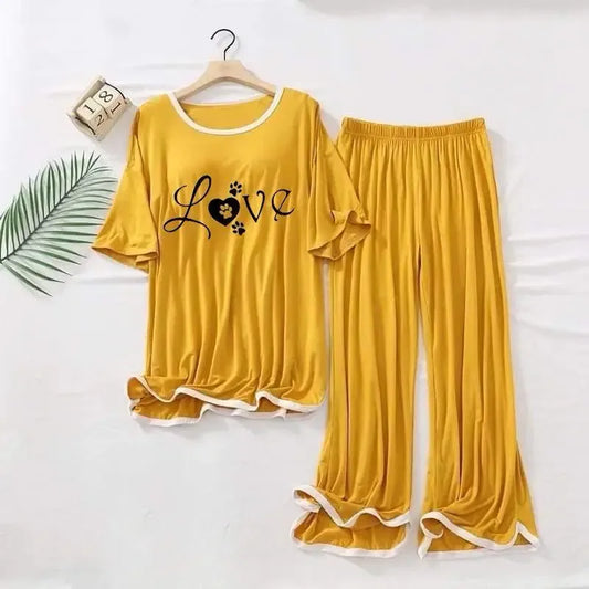 Stylish Women's Printed Night Suit - 2 Pcs